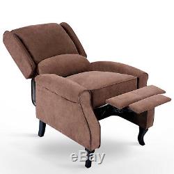 Recliner Chair Fabric Armchair Cinemo Lounge Eaton Wing Back Check Fireside Sofa