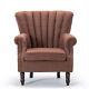 Retro Wing Back Single Sofa Chair Living Room Fireside Armchair Cushioned Seat