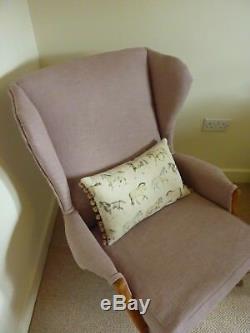 Reupholstered Parker Knoll Wingback Chair Fireside Armchair PK 918/19 Pink