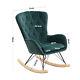 Rocking Chair Armchair Wing Back Accent Lounge Relaxing Chair For Living Room