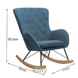 Rocking Chair Recliner Armchair Corner Fireside Resting Rocker Sofa Upholstered