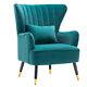 Scallop Shell Wing Back Armchair Fireside Sofa Single Lazy Lounge Chair Withpillow