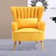 Scallop Wing Back Armchair Fireside Bedroom Lounge Chair Single Sofa Withcushion