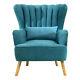 Scallop Wing Back Armchair Fireside Bedroom Lounge Chair Single Sofa Withcushion