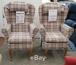 Shackletons Edinburgh Wing Back Fireside Chair Free Accessories and Pos Delivery