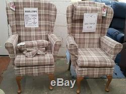 Shackletons Edinburgh Wing Back Fireside Chair Free Accessories and Pos Delivery