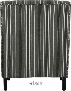 Sherborne Fireside Chair Grey Stripe Fabric