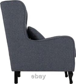 Sherborne Fireside Chair Slate Blue Fabric