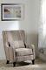 Sherborne Fireside Chair In Beige Stripe Fabric
