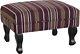 Sherborne Fireside Chair In Burgundy Stripe With Option Of Stool