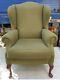 Sherbourne Tweed Effect Chenille Green Armchair Fireside Chair Wingback