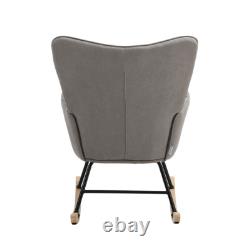 Single Recliner Armchair Lounge Relaxing Chair with Armrest Patchwork Sofa UK