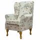 Tatton Wingback Armchair Fireside Chair In A Autumn Stag Fox Animal Print