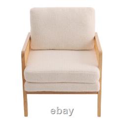 Teddy Fleece Tub Chair Rattan Wingback Armchair Accent Chairs Sofa Fireside Seat