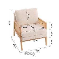 Teddy Fleece Tub Chair Rattan Wingback Armchair Accent Chairs Sofa Fireside Seat