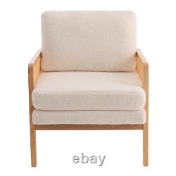 Teddy Fleece Tub Chair Rattan Wingback Armchair Accent Chairs Sofa Fireside Seat