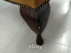 Tetrad 4 Laura Ashley Denbigh Brown Leather Wingback Chair Wing Back, Fireside