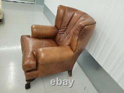 Tetrad Blake brown leather chair- vintage, retro, fireside chair