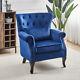 Tiger-arm Chair Fireside Armchair Wing Back Chesterfield Button Queen Anne Chair