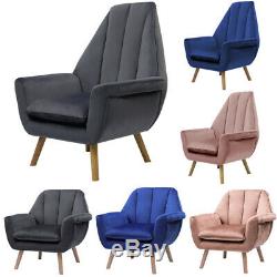 Tulip Shape Wing Back Occasional Lounge Chair Tub Armchair Fireside Seat Sofa UK