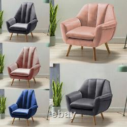 Tulip Shape Wing Back Occasional Lounge Chair Tub Armchair Living Fireside Sofa