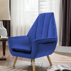 Tulip Shaped Wing Back Occasional Lounge Tub Chair Armchair Fireside Sofa Velvet