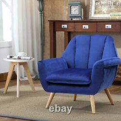 Tulip Shaped Wing Back Occasional Lounge Tub Chair Armchair Fireside Sofa Velvet