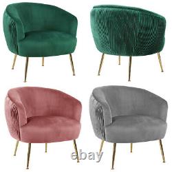 Upholstered Nordic Pleated Armchair Fireside Wingback Tub Chair Lounge Sofa Seat