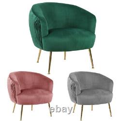 Upholstered Nordic Pleated Armchair Fireside Wingback Tub Chair Lounge Sofa Seat