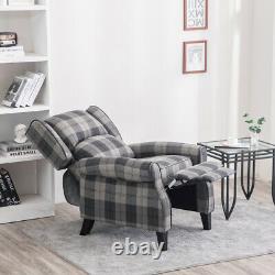 Upholstered Orthopedic Recliner Armchair Tartan Fireside Winged Back Chair Sofa