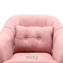 Upholstered Velvet Armchair Oyster Back Tub Chair Fireside Lounge Cushion Sofa
