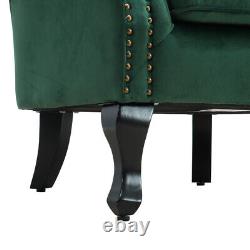 Upholstered Velvet Scallop Oyster Accent Occasional Chair Armchair Fireside Sofa