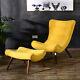 Upholstered Wing Back Arch Accent Chair Fabric Fireside Occasional Bedroom Stool