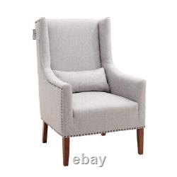 Upholstered Wing Back Armchair Occasional Fireside Chair Bedroom Lounge Tub Sofa