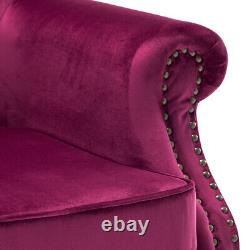 Upholstered Wing Back Armchair Velvet Fireside Lounge Sofa Seat Occasional Chair