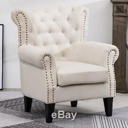 Upholstered Winged Armchair High Back Chair Sherlock Sofa Fabric Fireside Rivet