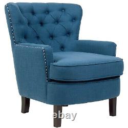 Upscale Accent Tub Chair High Wing Back Fireside Armchair Padded Sofa 150 Load