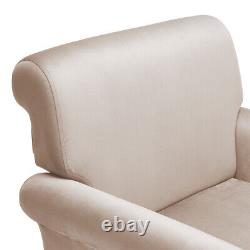 Velvet Accent Chair Fireside Armchair Wingback Home Relax Single Sofa with Castors