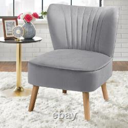 Velvet Cocktail Wing Back Armchair Leisure Chair Lounge Sofa Fireside Occasional