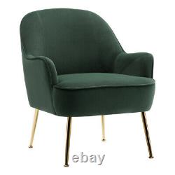 Velvet Fabric Wing Back Tub Chair Fireside Armchair Lounge Sofa Seat Metal Legs