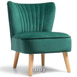 Velvet Green Oyster Wing Back Occasional Fireside Lounge Tub Sofa Chair Armchair