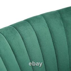 Velvet Green Oyster Wing Back Occasional Fireside Lounge Tub Sofa Chair Armchair