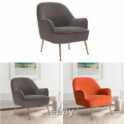 Velvet Modern Armchair Lounge Tub Chair Wing Back Single Sofa Fireside Armchairs