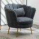 Velvet Petal Lotus Wing Back Armchair Relax Chair Lounge Sofa Fireside Bedroom