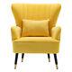 Velvet Scallop Shell Chair Armchair Wing Back Accent Oyster Sofa Fireside Lounge
