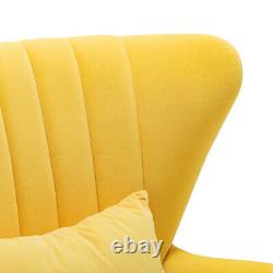 Velvet Scallop Shell Chair Armchair Wing Back Accent Oyster Sofa Fireside Lounge