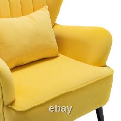Velvet Scallop Shell Chair Armchair Wing Back Accent Oyster Sofa Fireside Lounge