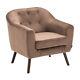Velvet Upholstered Tub Chair Chesterfield High Back Wing Armchair Fireside Sofa
