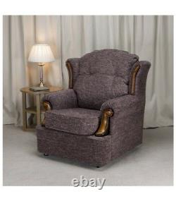 Verona Chair Fireside Chair Cromwell Plum Fabric Easy Armchair Queen Anne Legs