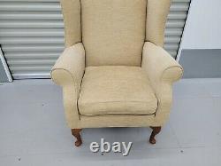 Vintage Laura Ashley Denbigh Fabric Wingback Chair Wing Back, Fireside 1 Of 2